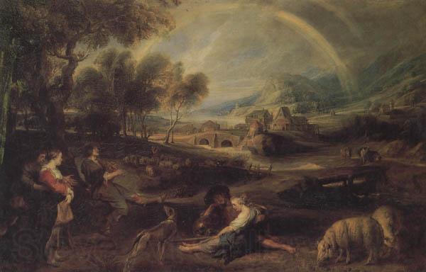 Peter Paul Rubens Landscape with a Rainbow Spain oil painting art
